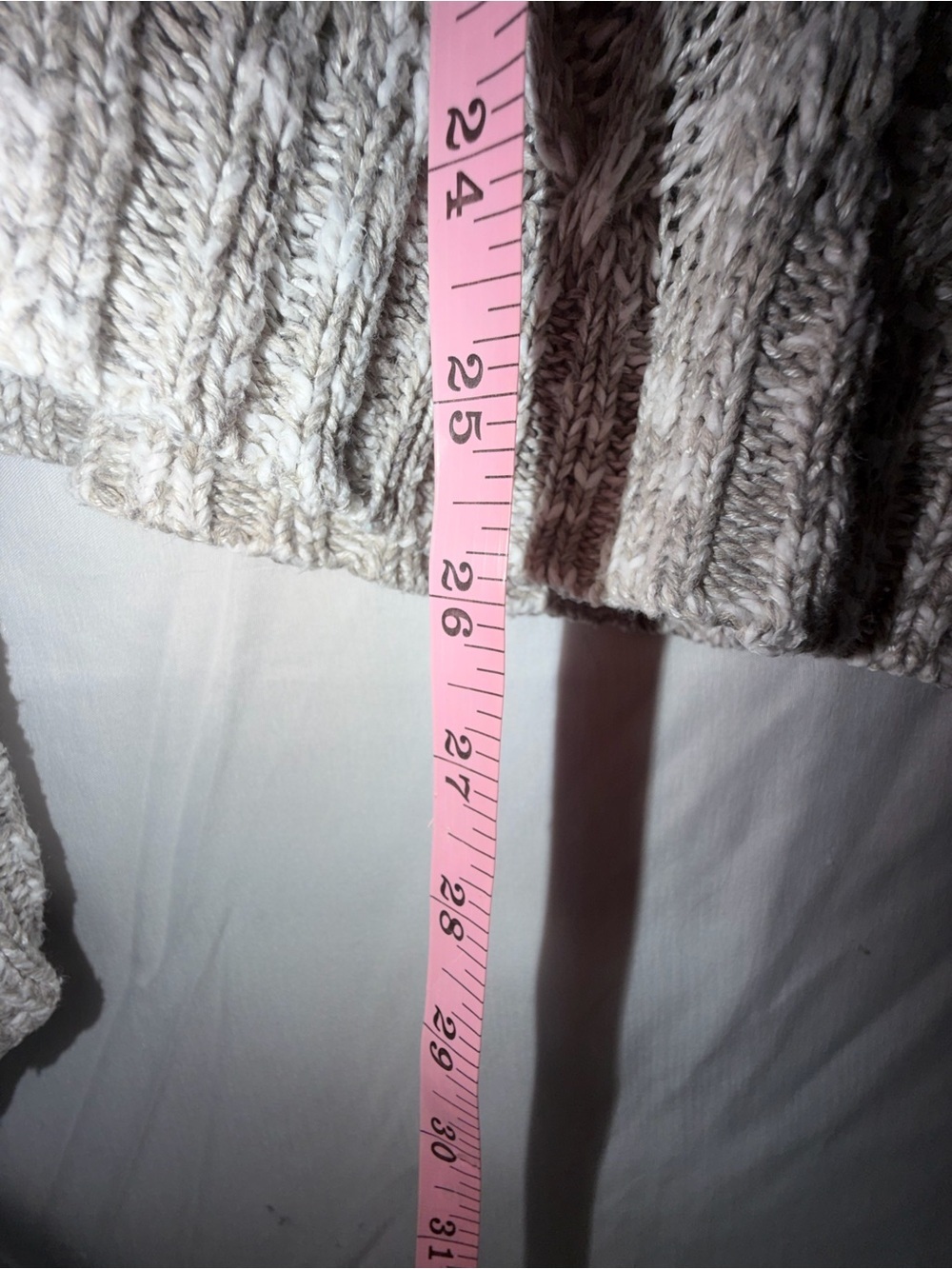Mossimo Gray Marled Open-Knit Cable Pattern Sweater M - Picture 5 of 6